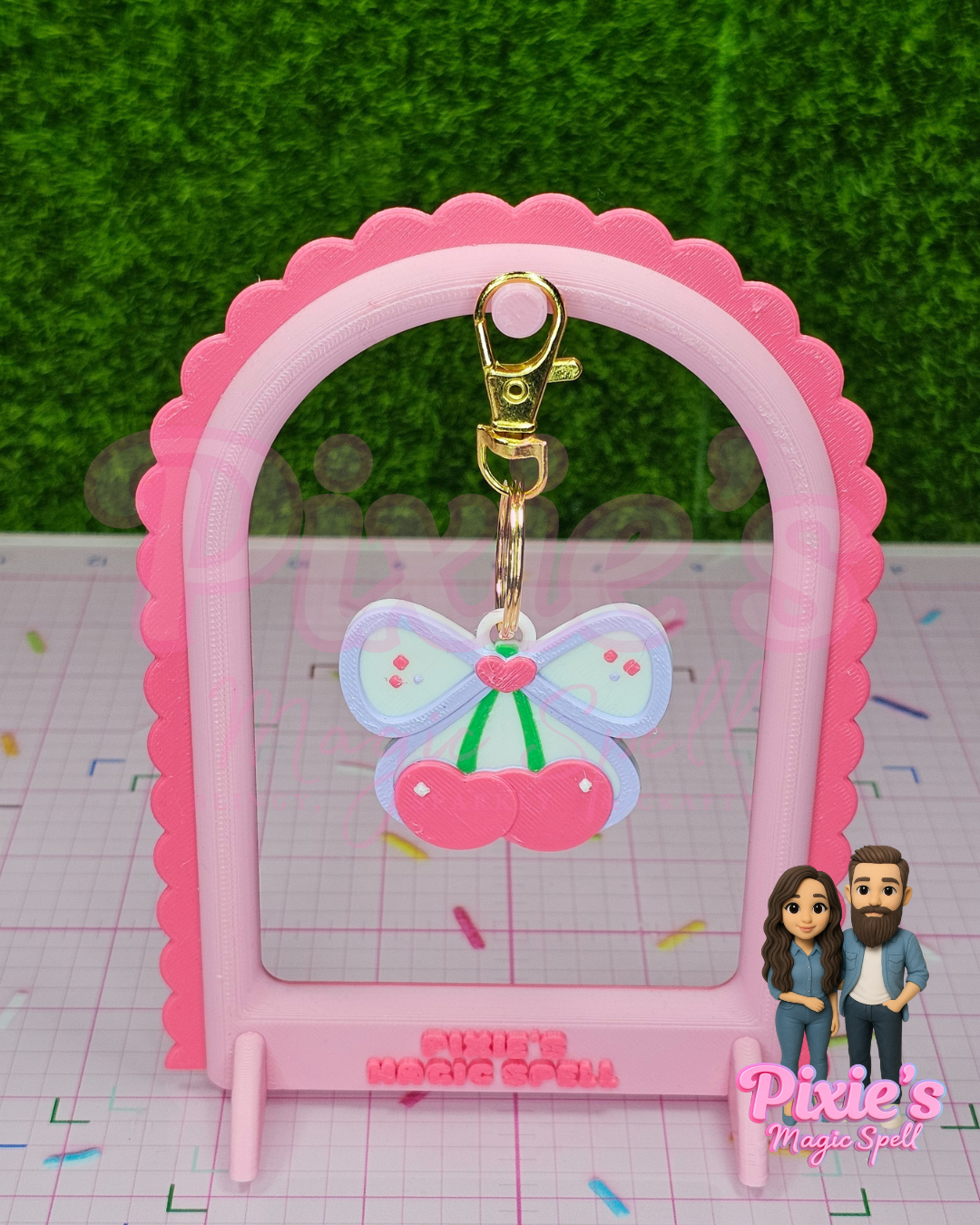 Lilac Cherry Coquette Keychainz