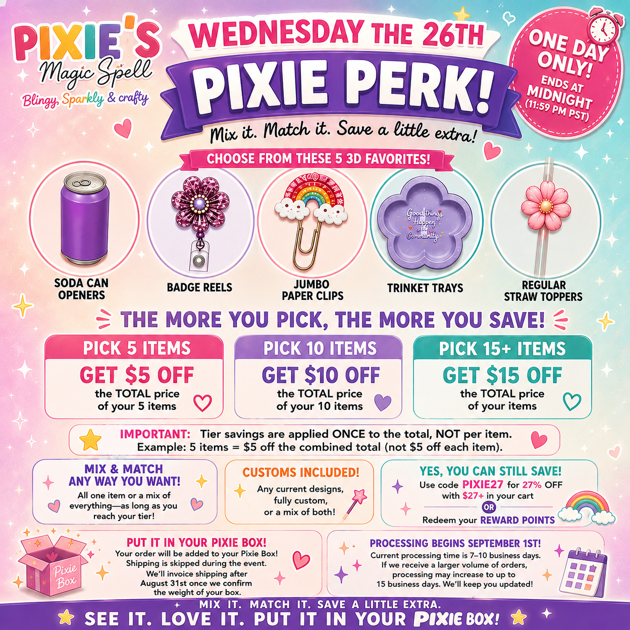 ✨ Mix & Match 3D Pixie Picks ✨