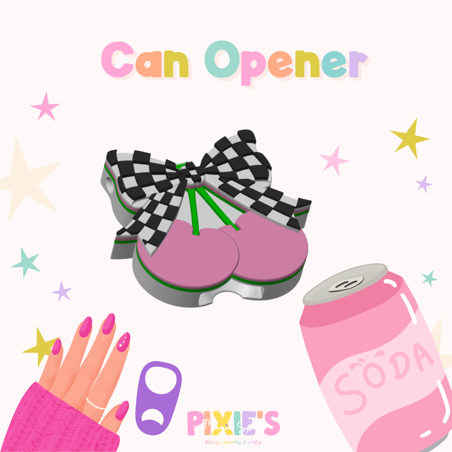 Cherry Chekcers Can Opener