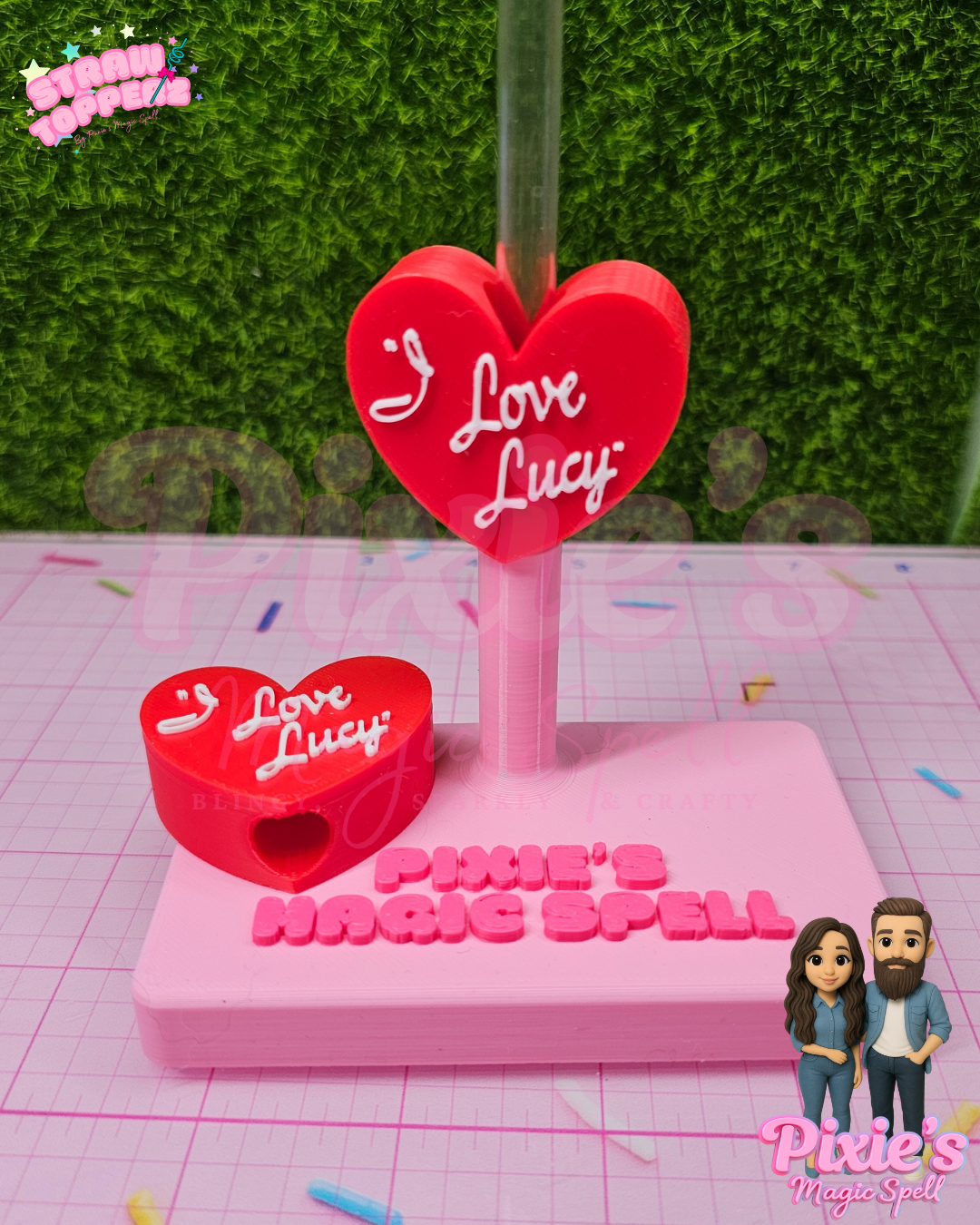I ❤️ Lucy Straw Topperz