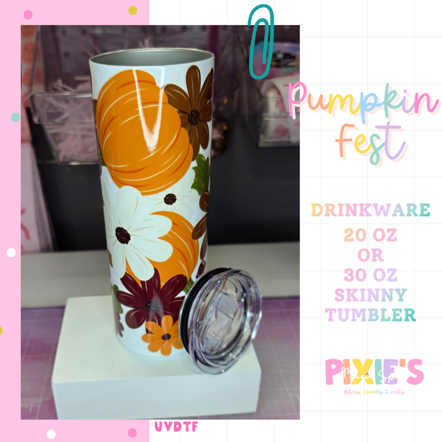 Pumpkin Fest Skinny Tumbler UVDTF