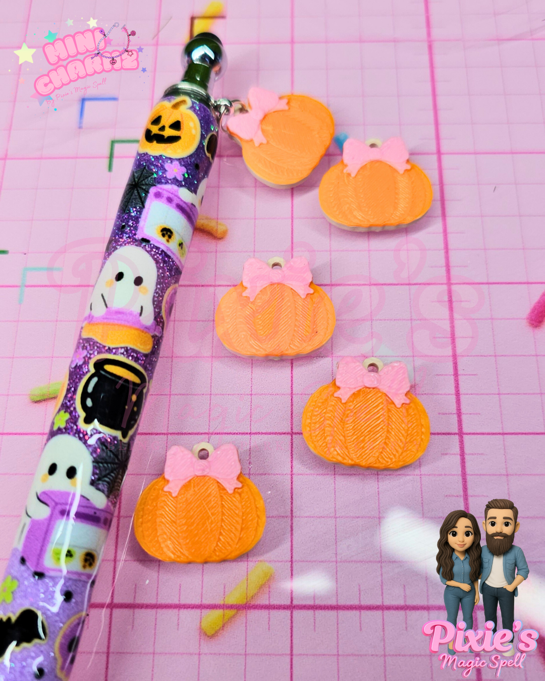 Pumpkin Bow Mini Charmz