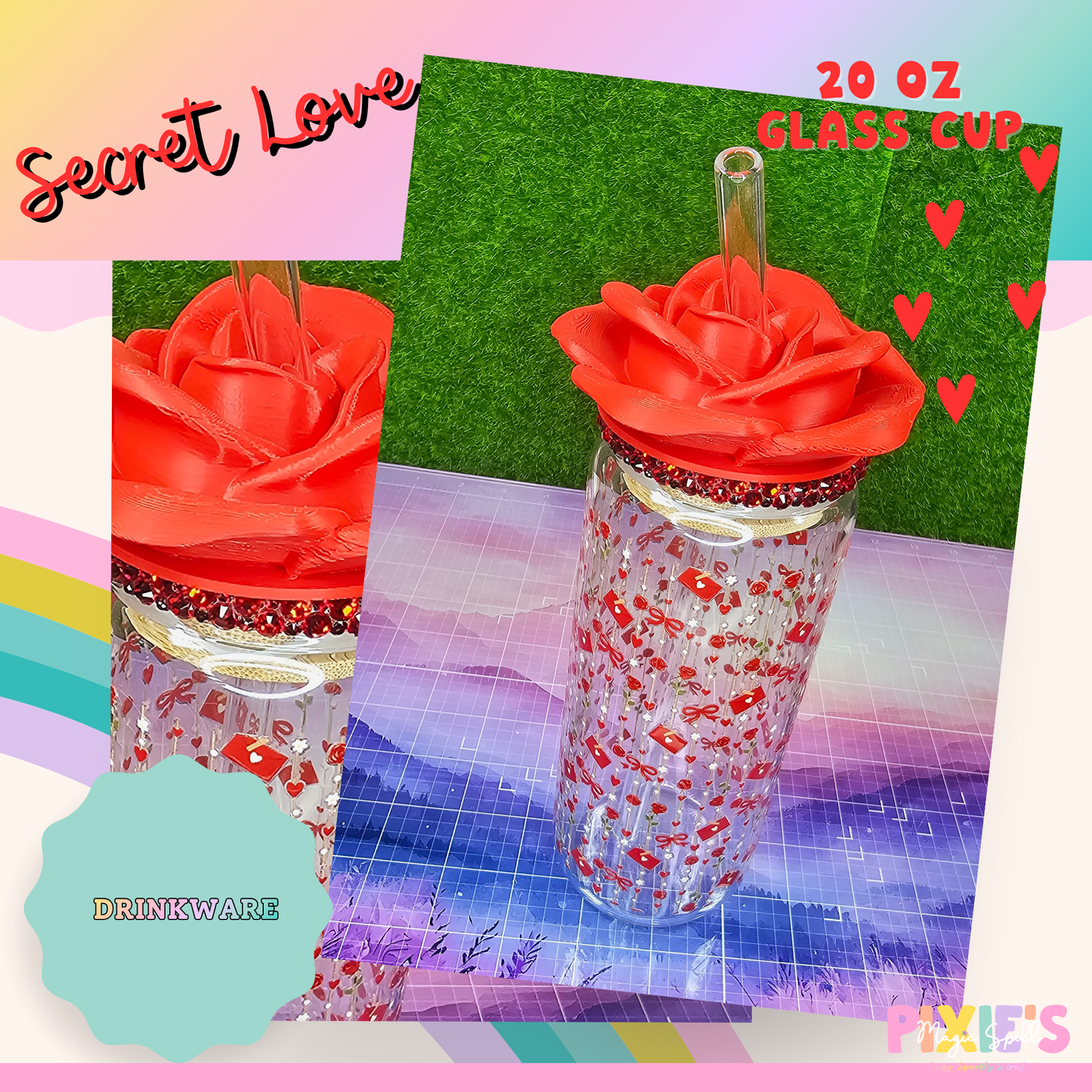 Secret Love 20oz Glass Can