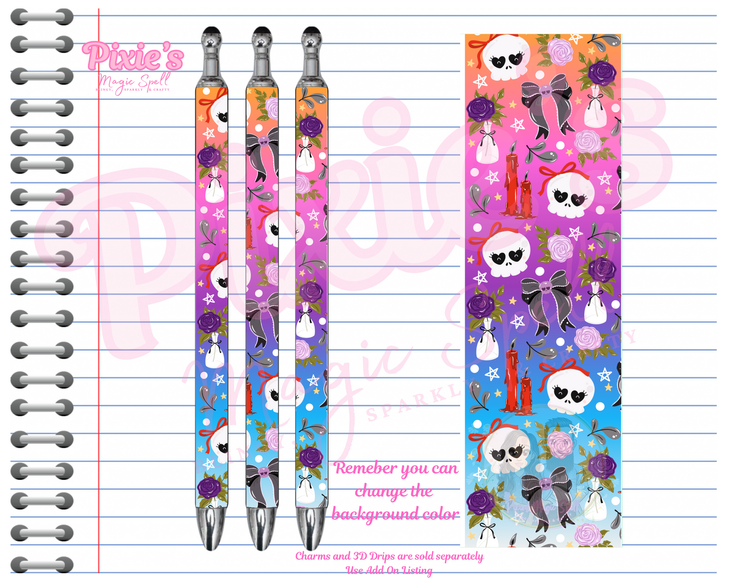 Skull Coquette Pen