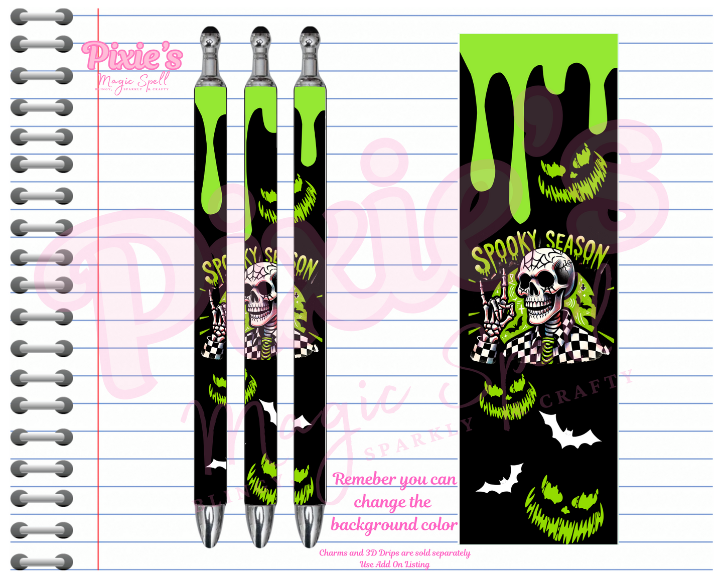 Spooky Season Green Drip (3D Drip)