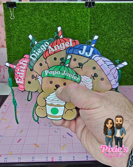 Custom Boo Boo Bear Latte Ornaments