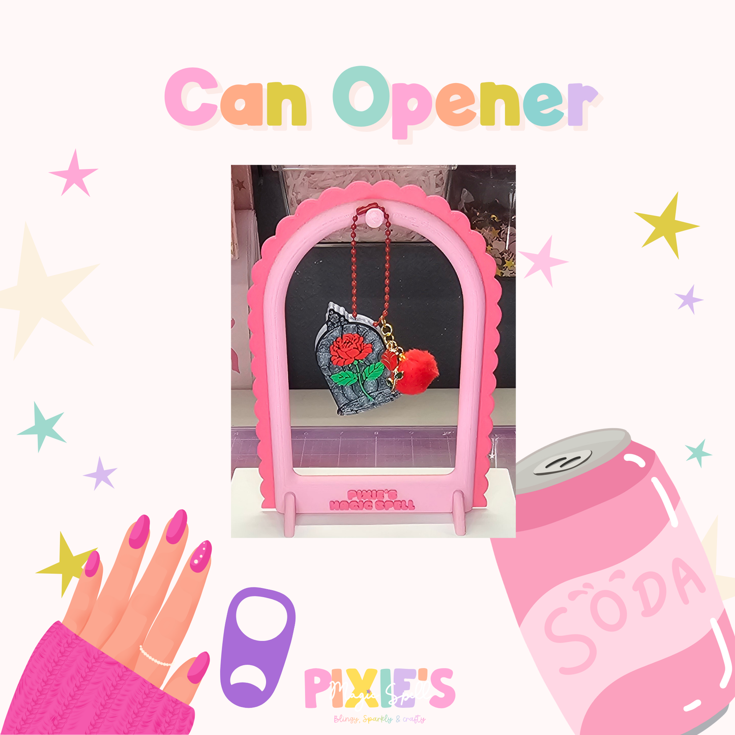 Belle Red Rose Can Opener