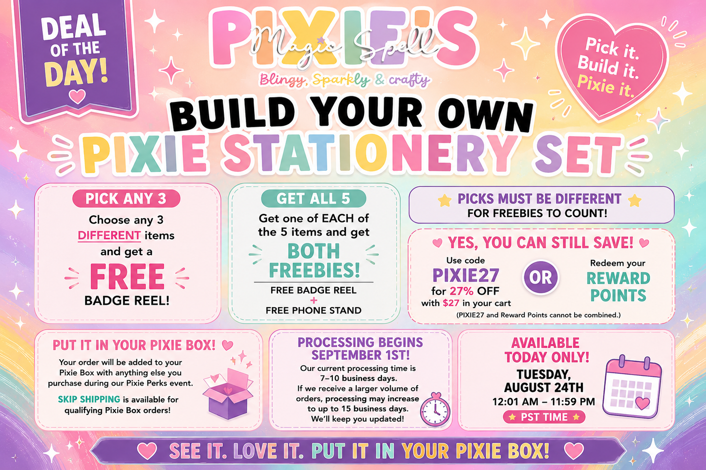✨ Build Your Own Pixie Stationery Set ✨