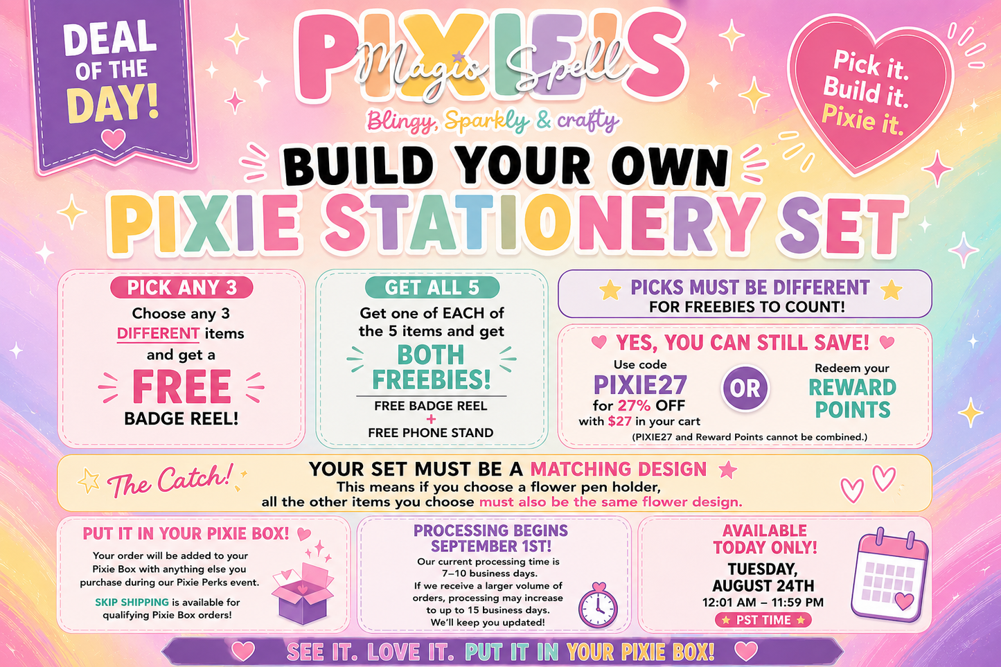✨ Build Your Own Pixie Stationery Set ✨