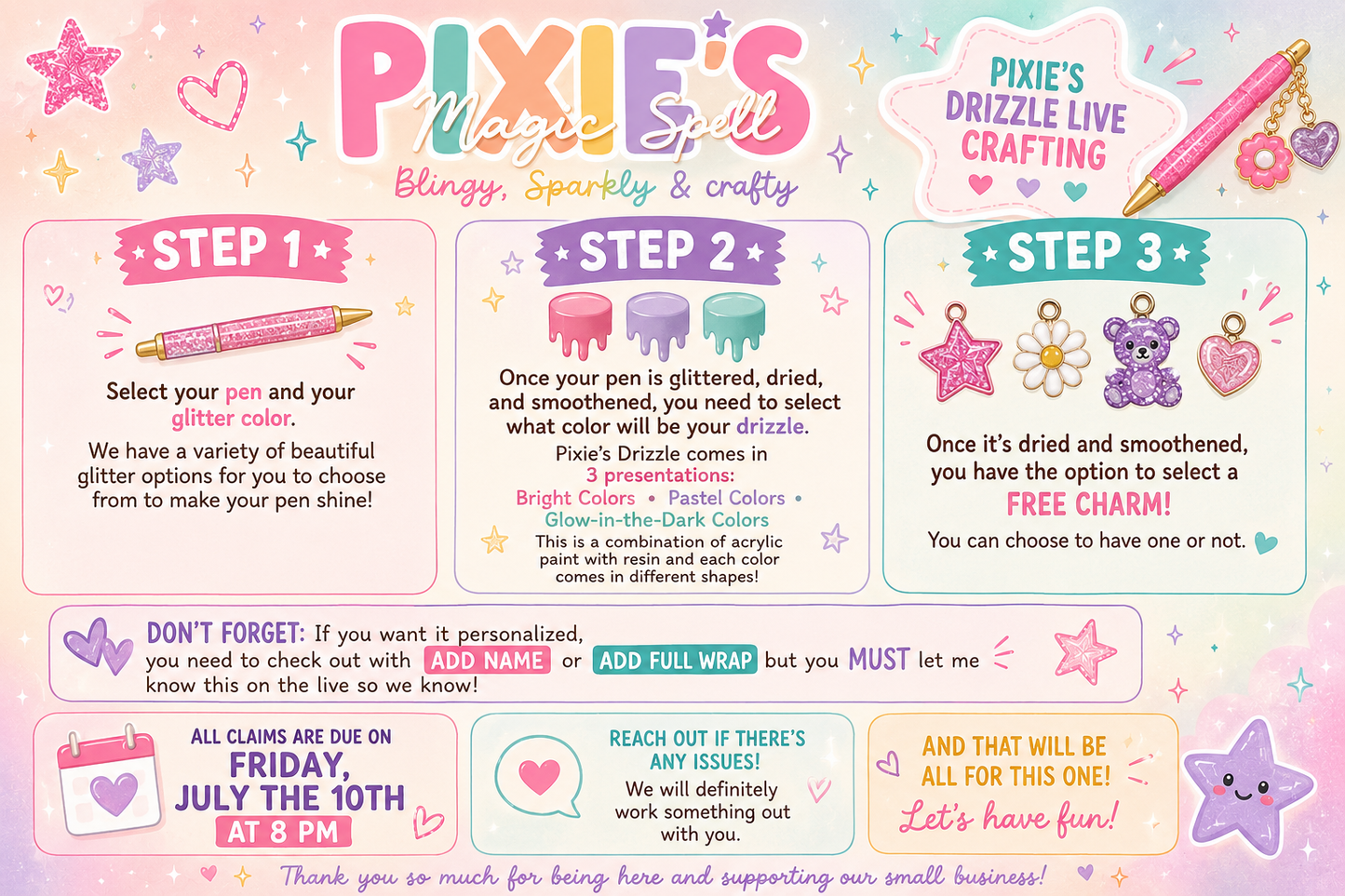 Pixie's Drizzle Live Claim