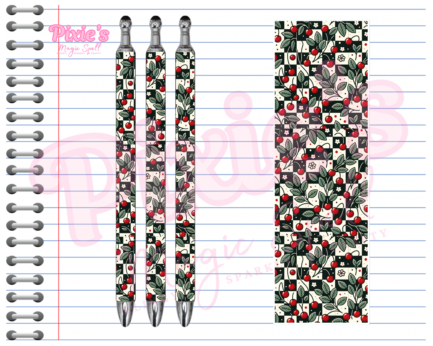 Cherry Checkers Honey  Pen