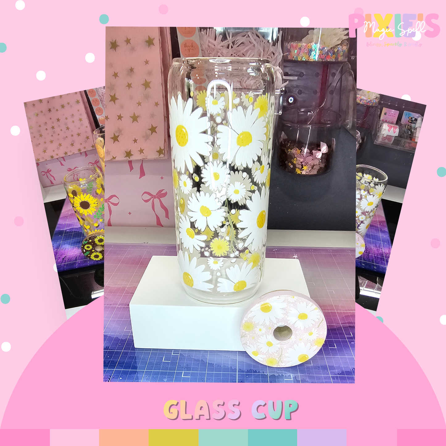 Daisy 20oz Glass Cup
