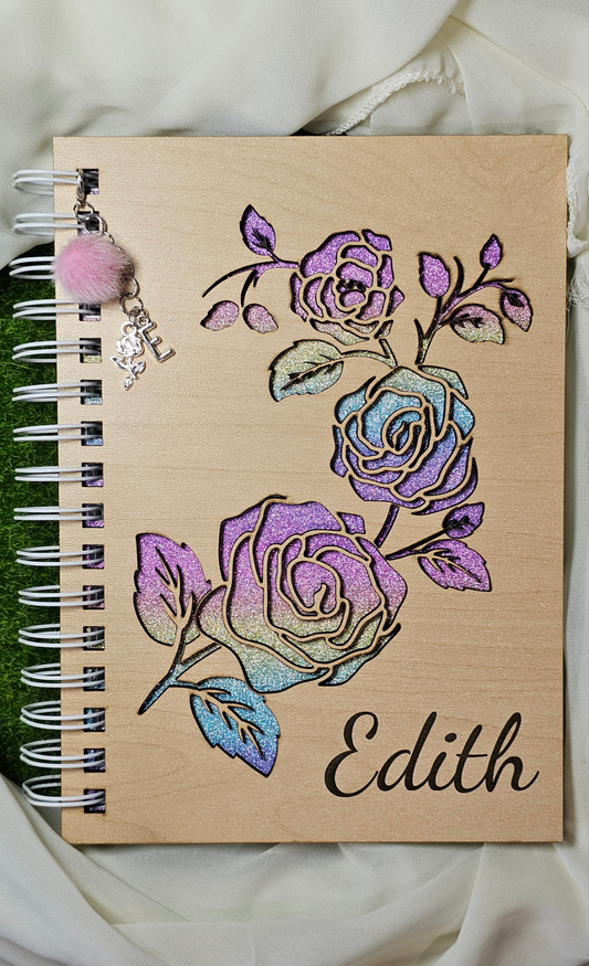 Custom Wood Engraved Notebook