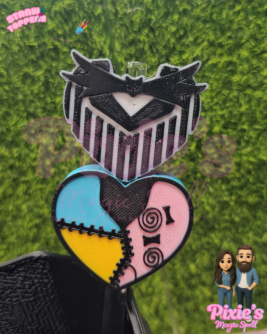 J&S Heart Suits Straw Topperz