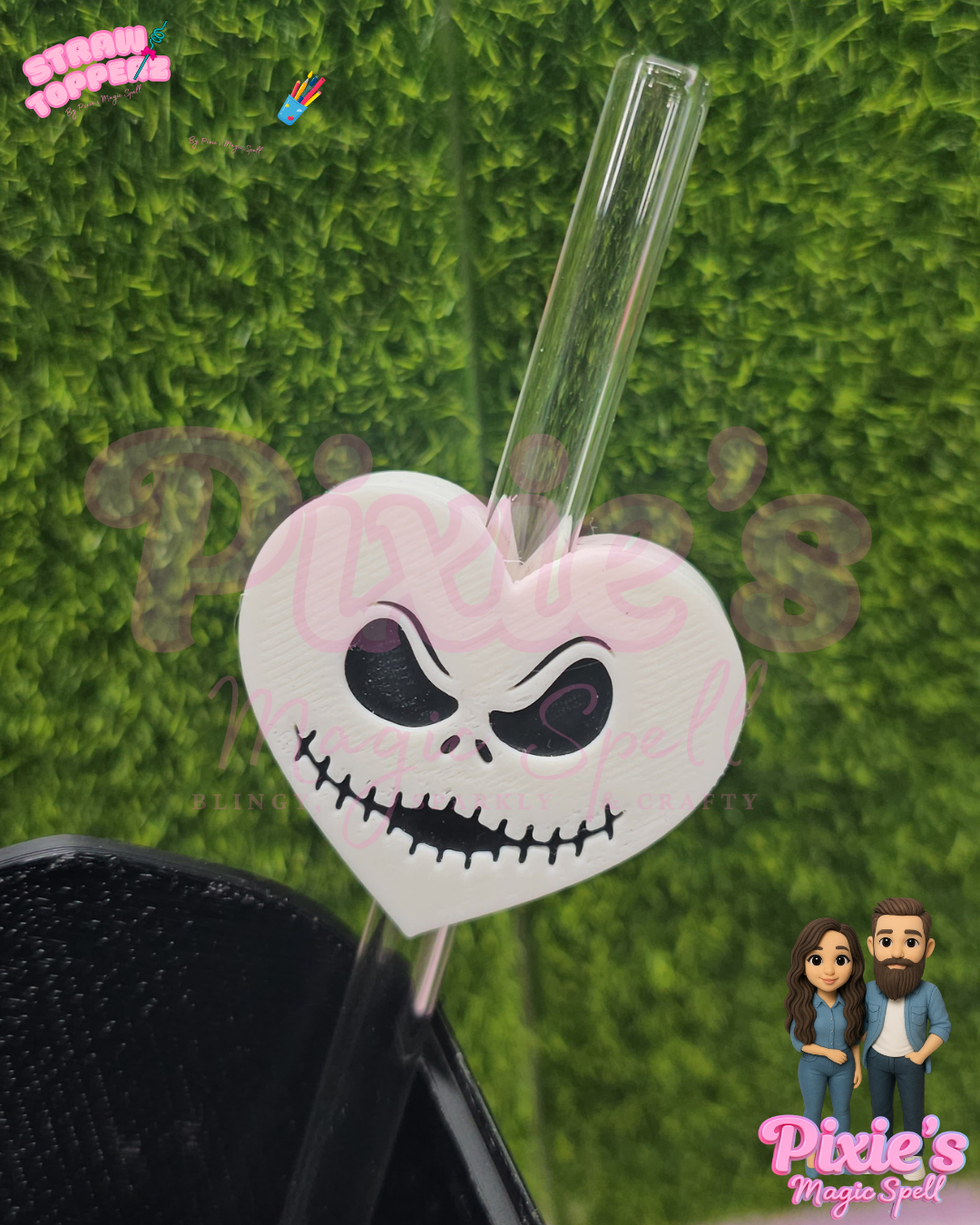 J&S Heart Faces Straw Topperz (Copy)