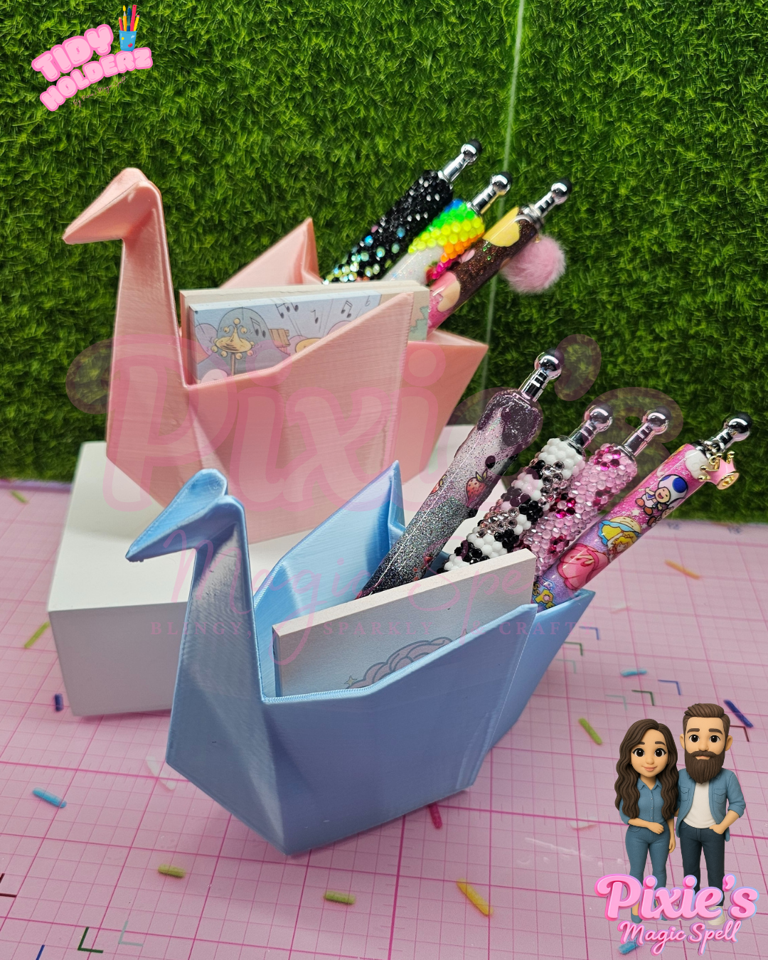 Origami Swan Tidy Holder