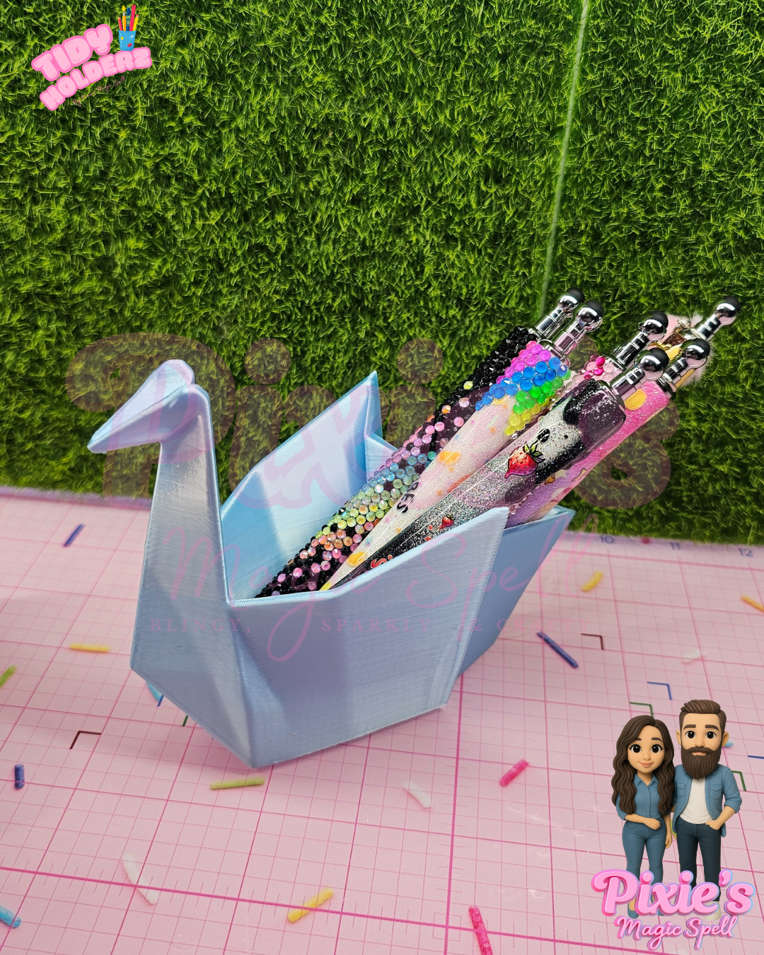 Origami Swan Tidy Holder