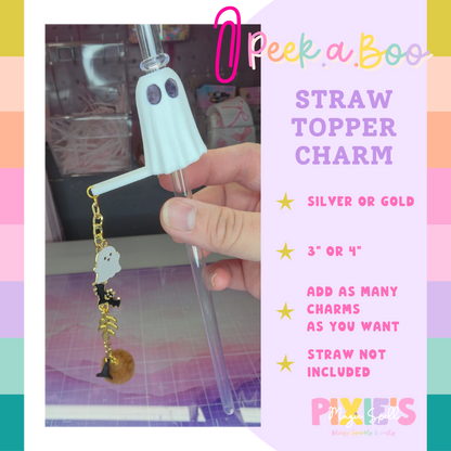 Peek.A.Boo Straw Topper Charm
