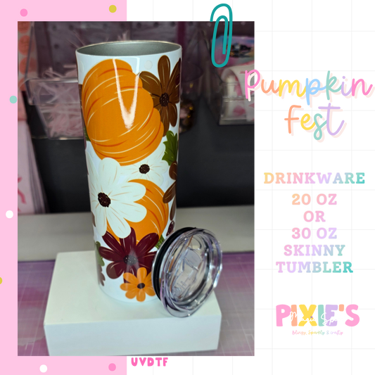 Pumpkin Fest Skinny Tumbler UVDTF