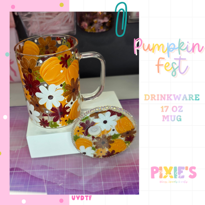 Pumpkin Fest 17oz Glass Mug
