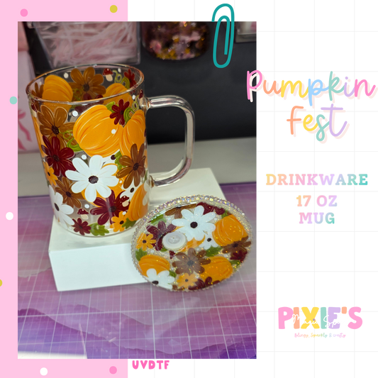 Pumpkin Fest 17oz Glass Mug
