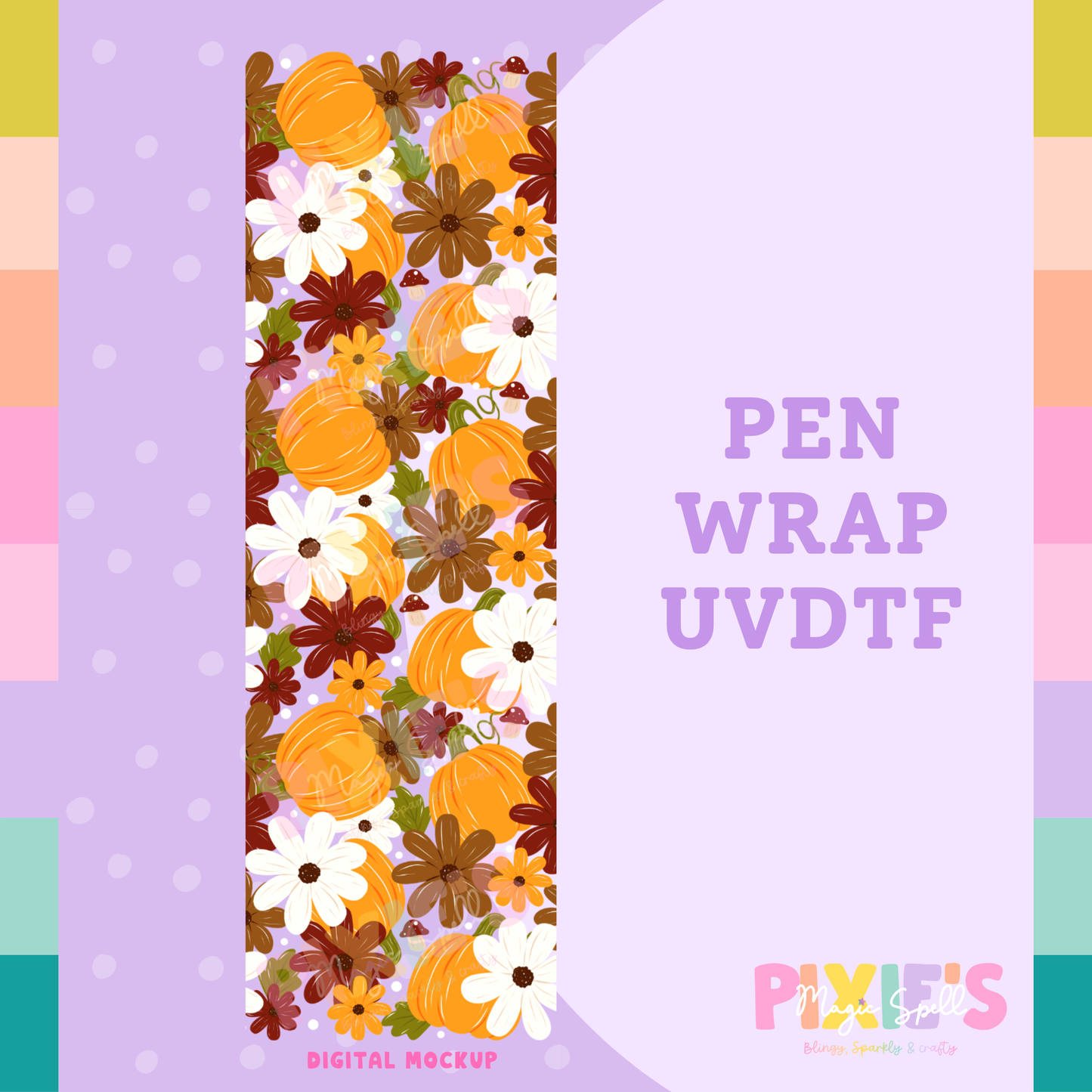 Pumpkin Fest Resin Glitter Pen