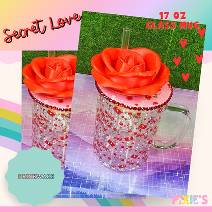 Secret Love 17oz Glass Mug
