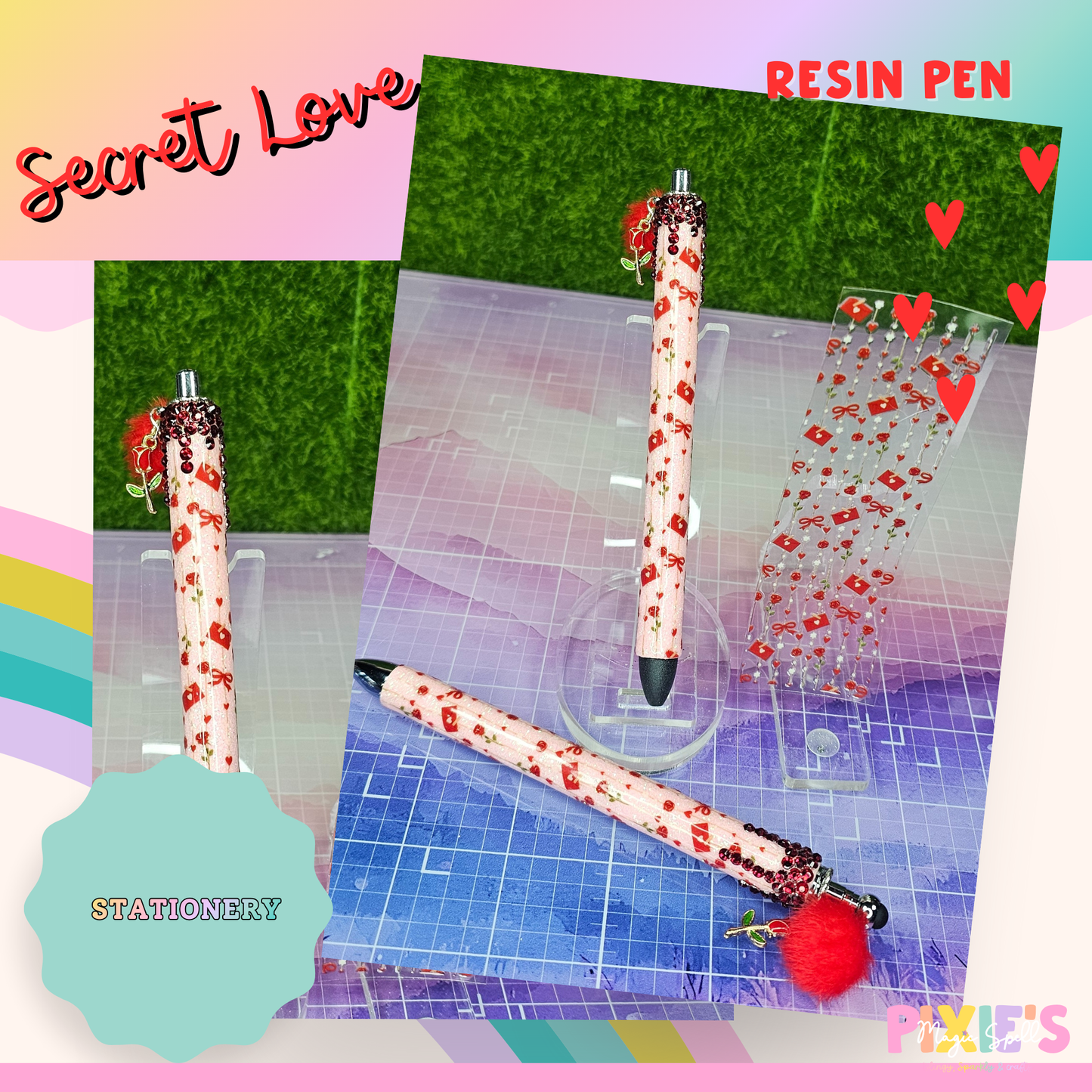 Secret Love Pen W/Charm/BlingDrip