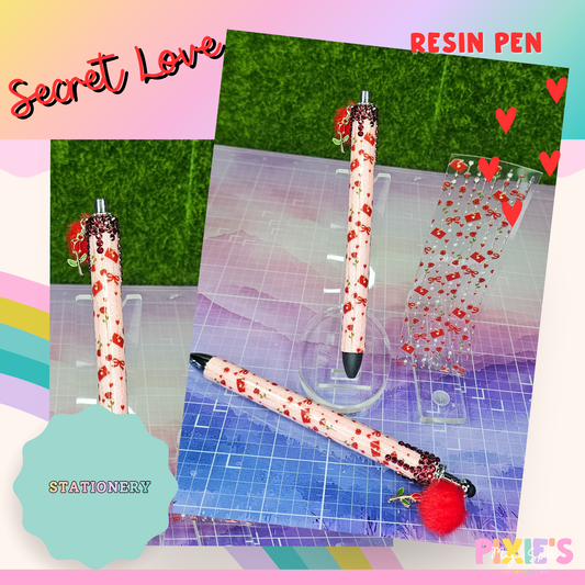 Secret Love Pen W/Charm/BlingDrip