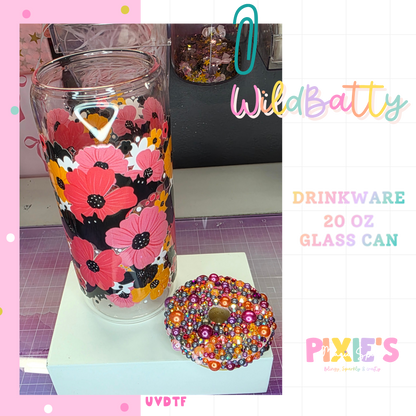 WildBatty 20oz Glass Cup