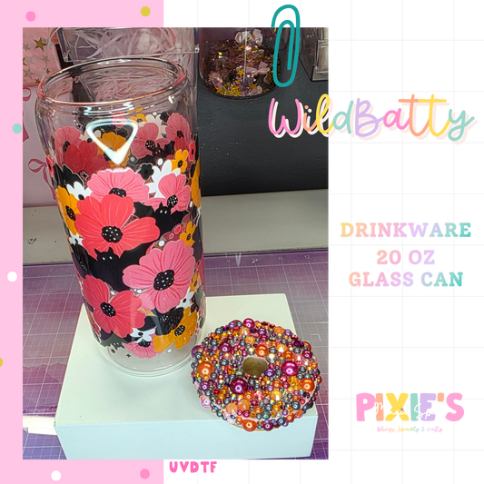 WildBatty 20oz Glass Cup