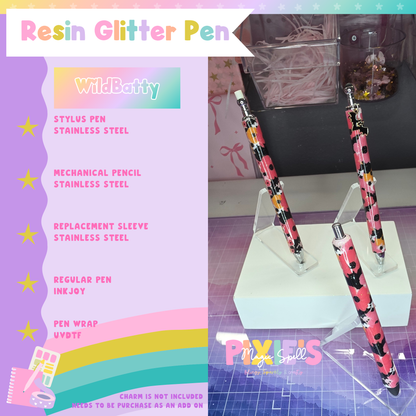WildBatty Resin Glitter Pen