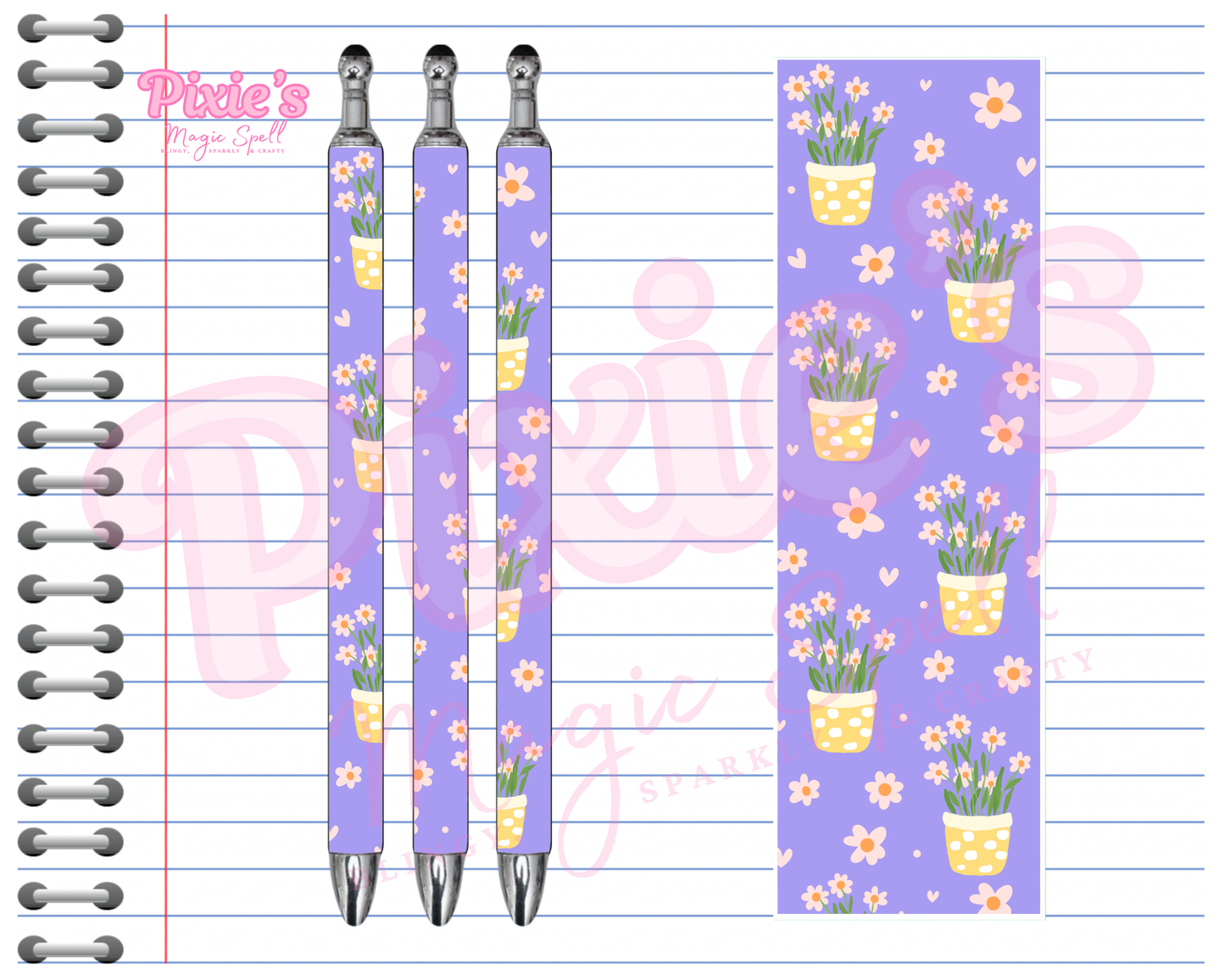 Yellow Flower Pot Love Pen
