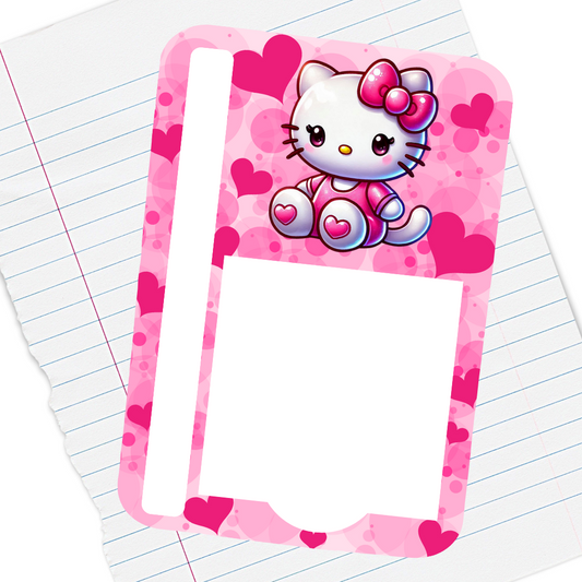HK Pink Pen & Sticky Holder