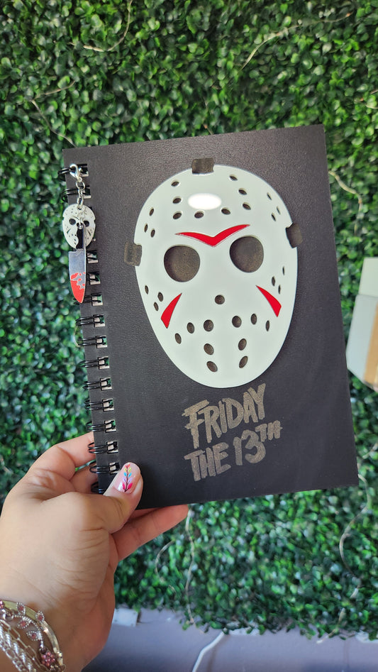 Friday The 13th Wood Engraved 3D Notebook (RTS)