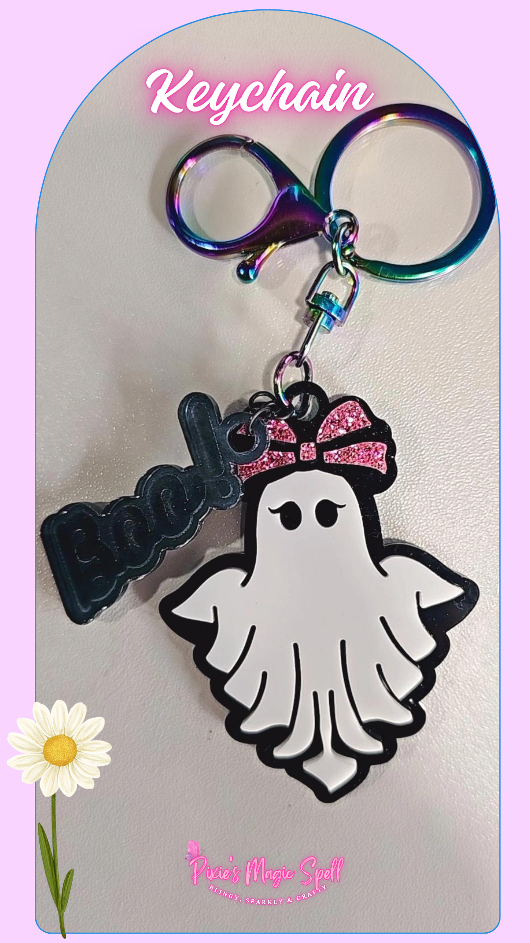 Boo! Ghostie Keychain