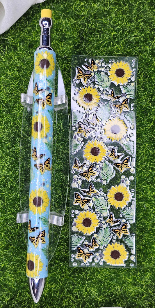 Sunflower Butterfly Pen