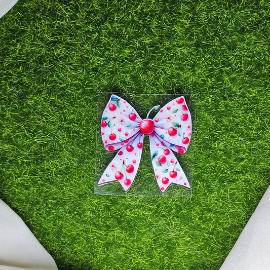 Cherry Bow UV Stickers