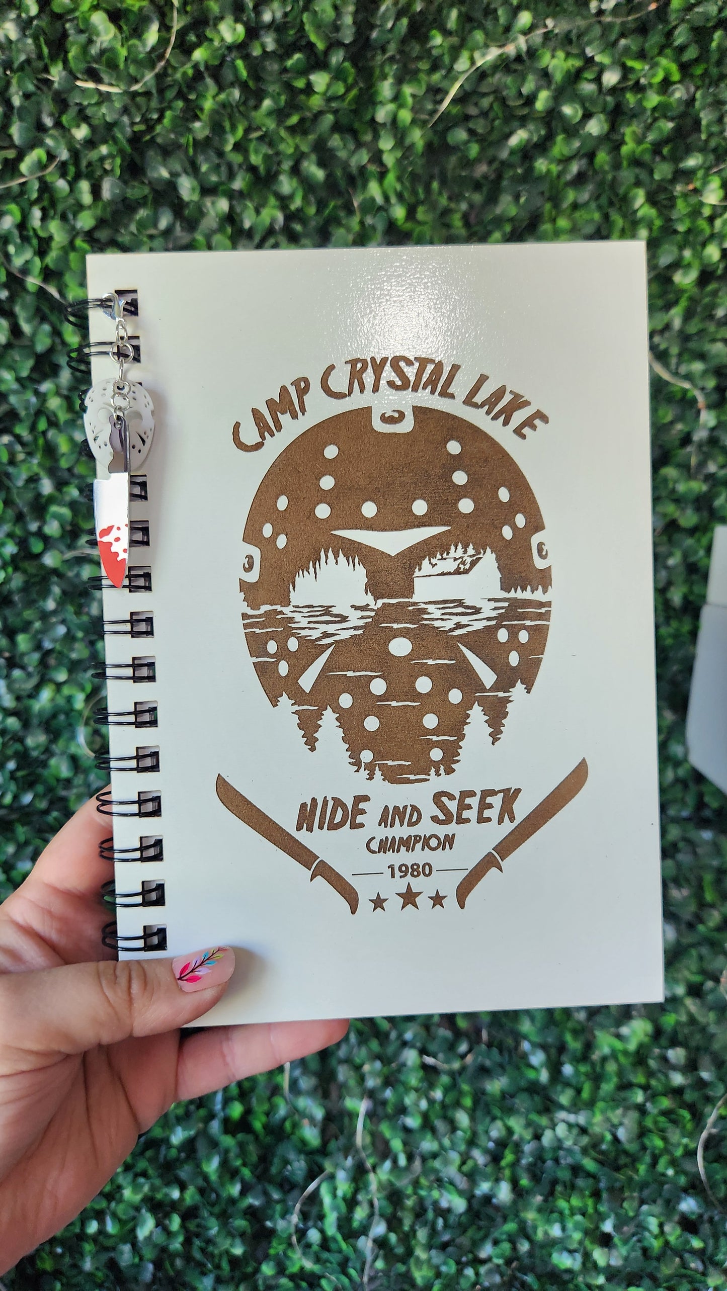 Camp Crystal Lake Wood Engraved Notebook (RTS)