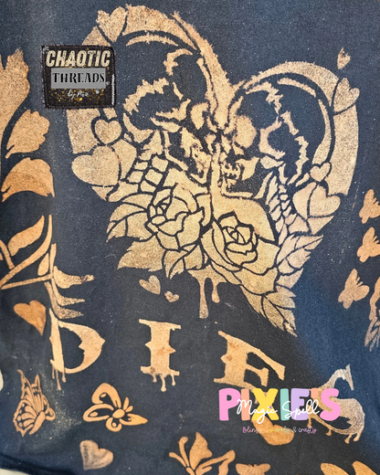 Love Never Dies | Chaotic Threads Hand Bleached Tee